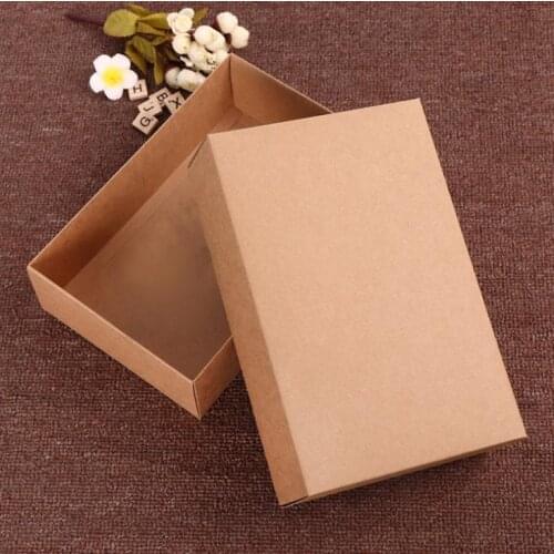 100pcs/lot White/Black/Brown Large Kraft paper gift packaging box,kraft cardboard handmade Socks underwear box 28x18x8cm SN438