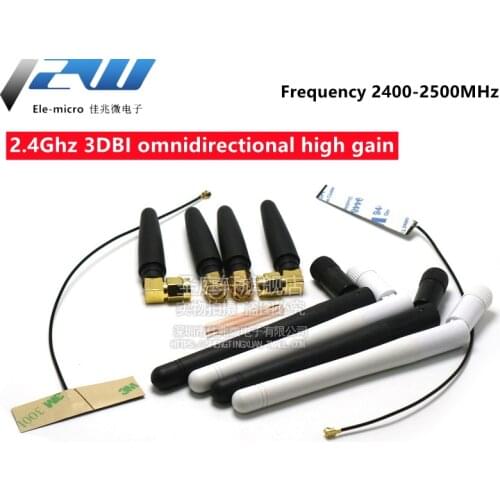 2 uds 2,4 Ghz 3dbi antena WIFI 2,4G RP SMA macho Universal antenas amplificador Router WLAN Antenne de 2400-2500mhz