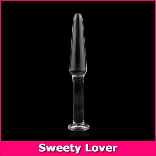 13.5 * 2 CM Small Size Glass Butt Plug, Crystal Glass Dildo Anal Plug, Sex Toys for Women/Men/Lesbian/Gay, Adult Sex Products