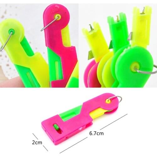 5pcs Elderly Use Automatic Skillful Sewing Needle Device Threader Thread Guide Tool