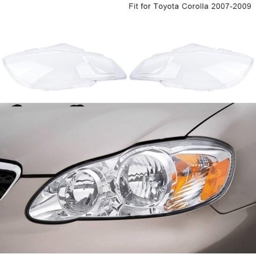 Car Front Headlight Lens Cover Auto Headlamp Lampshade Glass Cover For Toyota Corolla 2007 2008 2009 Car Exterior Parts 1 Pair