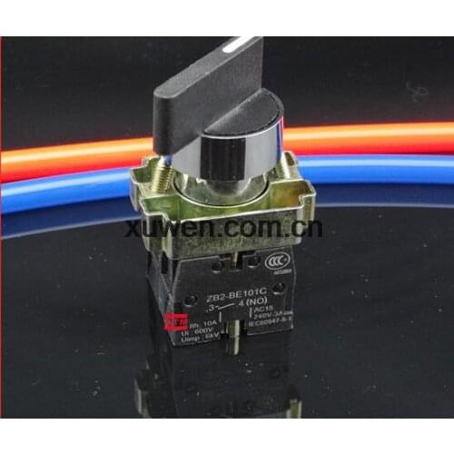 Free shipping 2pcs/Lot XB2-BJ53 2NO selector pushbutton switch push button switch