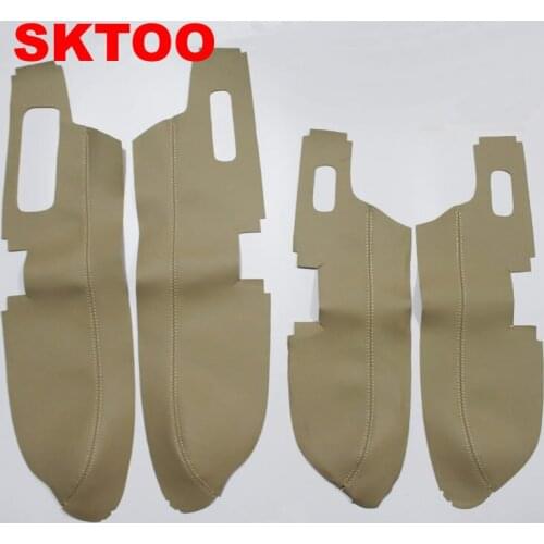 SKTOO 4PCS/Set Left Right Leather Front Door Panels Armrest Covers For Honda CRV 2007-2011