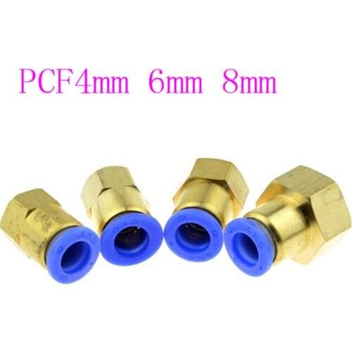 Air Pipe Fitting PCF10-01 Hose Tube Female Thread Brass Pneumatic Connector Quick Joint Fitting