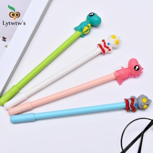 1 Pieces Clearance Cute Kawaii Cartoon Dinosaur Gel Pen School Office Supplies Gift Creative Stationery Pens