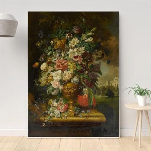 Dutch Still Life Painting Wall Art Canvas Painting Print Posters Watercolor Large Oil Painting Floral Botanical Illustration Pri