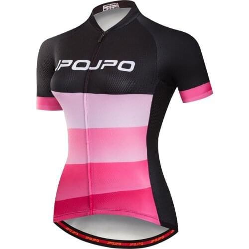 JPOJPO Summer Cycling Jersey Women Bike Shirt Clothing Ropa Ciclismo MTB Maillot Lady Outdoor Bicycle Clothing Wear