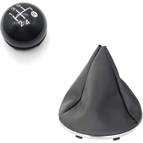 5 Speed 6 Gear Car Shift Knob Gear Knob Leather Boot For Fiat 500 Car Styling Accessories