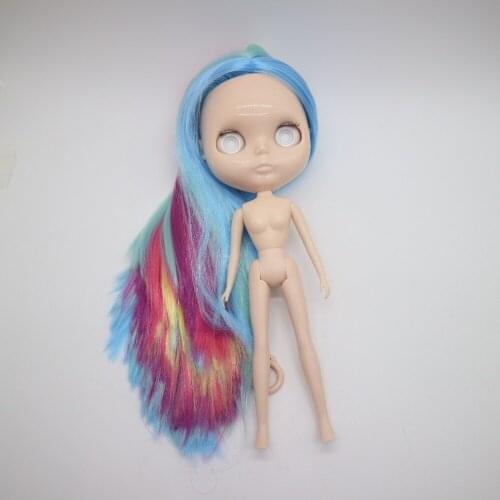 Without eyes chips Licca body Nude blyth doll for DIY Mulicolor hiar