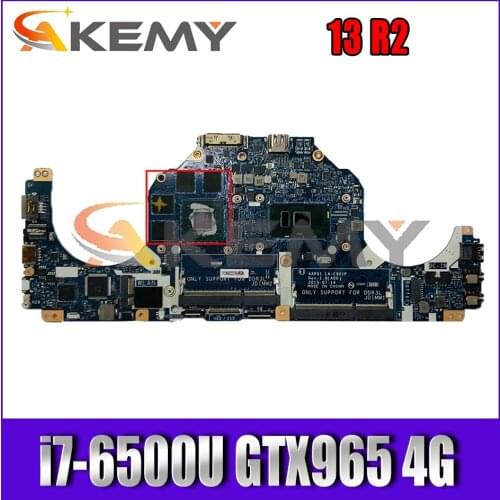 For DELL Alienware 13 R2 Laptop Motherboard AAP01 LA-C901P LA-C902P CN-0TXYDJ 0TXYDJ MB With i7-6500U GTX965 4G-GPU 100% Working