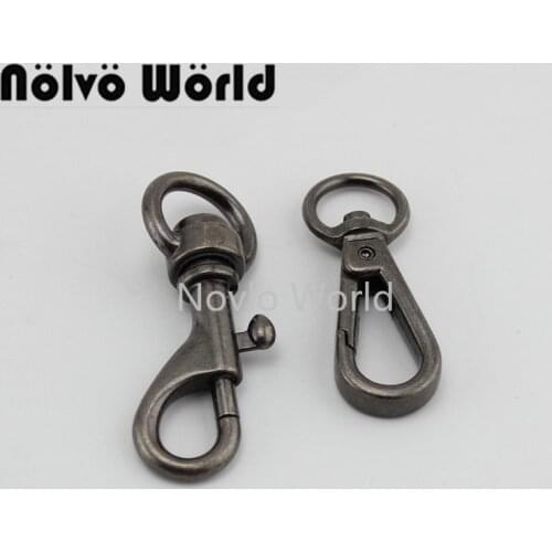 Nolvo World 20 pcs 11-13-15-mm Old silver Bronze Snap hooks Seat Belt Buckle Metal Swivel Clasp