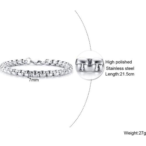 Chain bracelets mens stainless steel Chain on hand charm bracelets Steampunk bracelets 2020 fashion jewelry male accessories