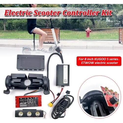 Electric Scooter Controller Kit 36V 350W Digital Display Panel Cover Headlight for 8-inch KUGOO Series ETWOW Scooter Accessories