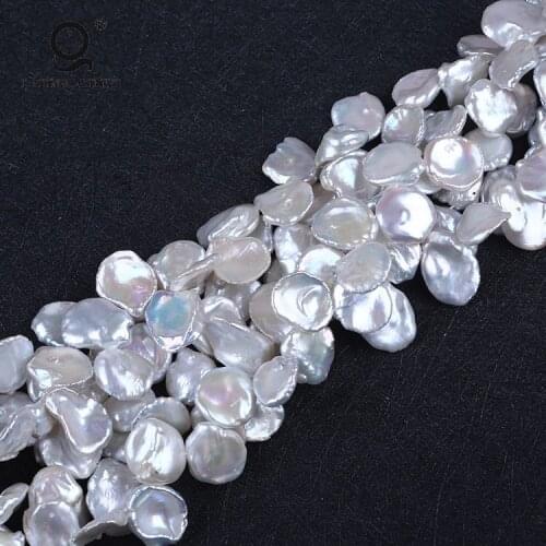 Wholesale AA 8-9mm Natural White Irregular Shape Keshi Freshwater Pearl Strands Price