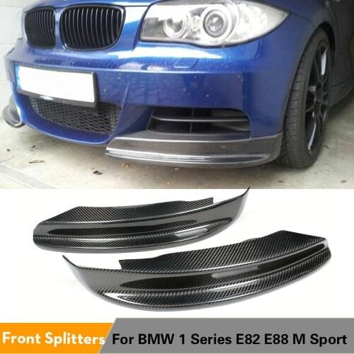 Carbon Fiber / FRP Front Bumper Aprons Splitters For BMW 1series 128i 135i E82 E82 M Sport 2008 - 2011 Front Lip Splitters
