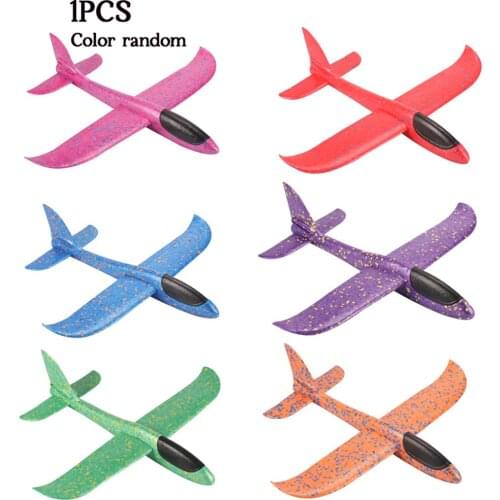 Foam Plane Hand Throwing Glider Airplane LED Luminous Aircraft Outdoor Sport Game Toy Random Color