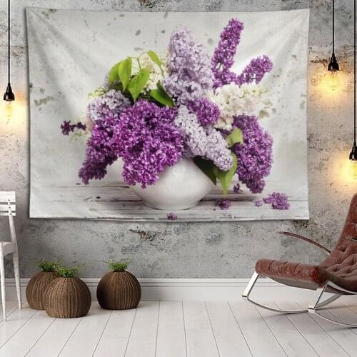 Custom High Quality Lavender Hanging Tapestry Home Party Decoration Tapestries Photo Background Cloth Table Cloth Wall Tapes