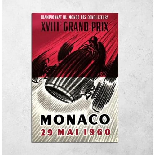 24 Hours Of Le Mans Poster Painting Print On Canvas Prnt Nordic Wall Art Picture For Living Room Home Decoration