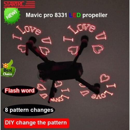 Startrc DJI Mavic pro 8331 LED Flash Word Propeller DIY programmable pattern paddle For DJI Mavic Drone Accessories