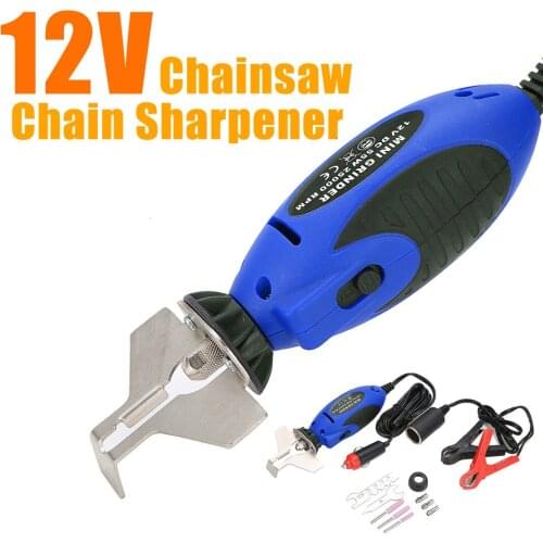 1Set Handheld Chainsaw Sharpener 12V Electric Saw Filing Chainsaw Chain Sharpener for Garden Tool Parts
