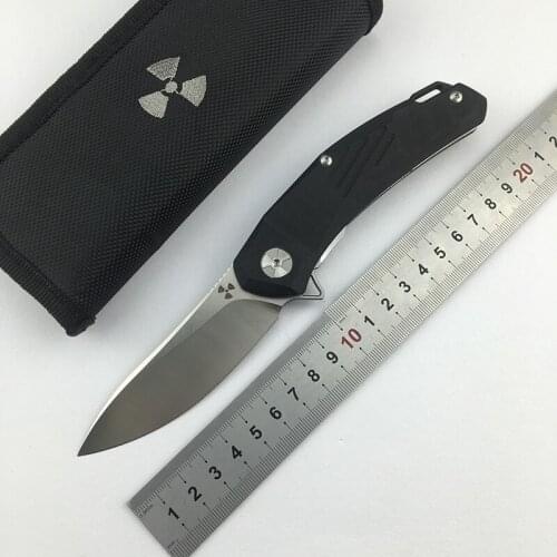 NKAIED JK3217G10 Flipper folding knife D2 blade G10 + steel handle camping outdoor pocket kitchen fruit knife EDC tool