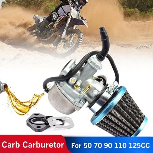 Vehemo Universal Dirt Bike Carburetor PZ19 Fuel Delivery Motorcycle Carburetor Scooter Carb Carburetor for 50 70 90 110 125CC