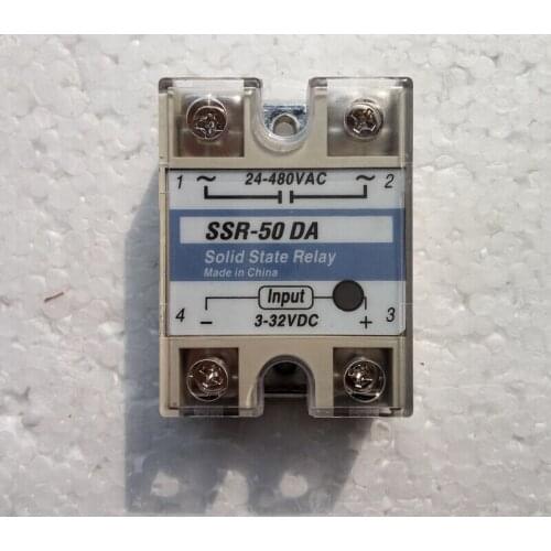 Input 3-32VDC output 24-480VAC solid state relay SSR-50 DA good quality look at the pictrue you will get what you see