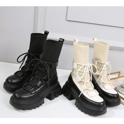 Big size plus fat Martin boots womens 2020 new British wind thick bottom autumn and winter boots