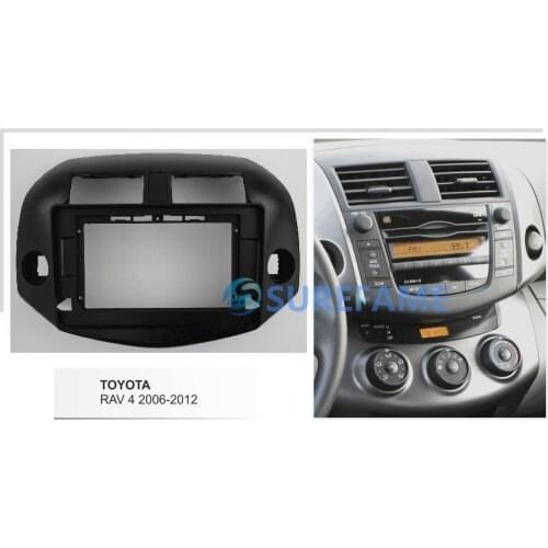 10.1 inch Car Radio Facia for TOYOTA RAV4 2006-2012 Fascia Dash Kit Panel Adapter Bezel Install Cover Trim DVD Console CD Plate