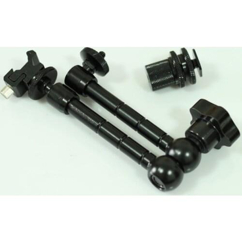 11" Magic Arm with adjustable Hot Shoe metal adaptor for LCD Field Monitor flash
