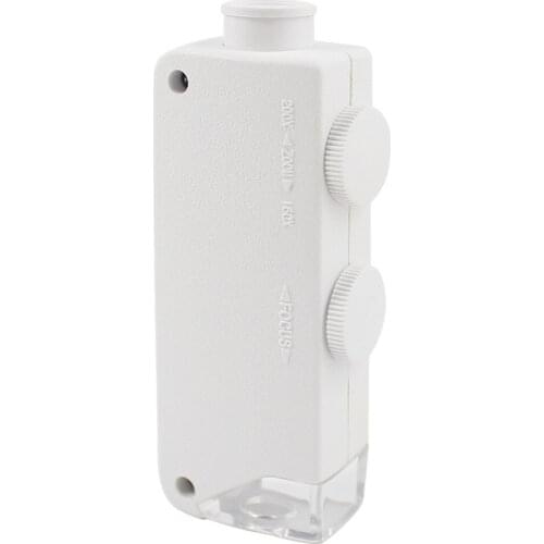 160X-200X Mobile Phone Magnifying Glass Portable Pocket-Sized Led Illuminated Magnifying Glass Adjustable Microscope for Work