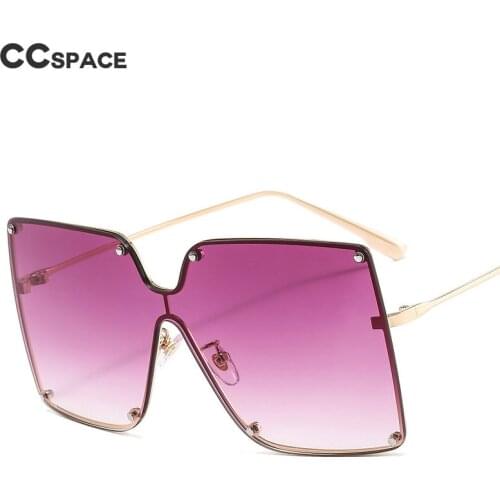 46643 Oversized Luxury Rivet Goggle Sunglasses Fashion Men Women Shades UV400 Vintage Glasses