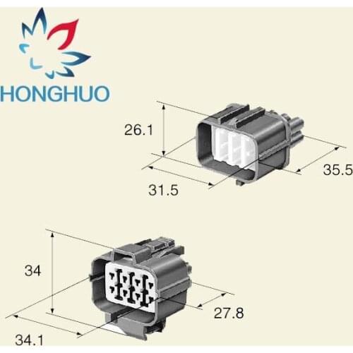 6189-0134 6181-0075 Sumitomo 2.2mm 8 pin 8 way male and female auto waterproof electric waterproof plastic connector