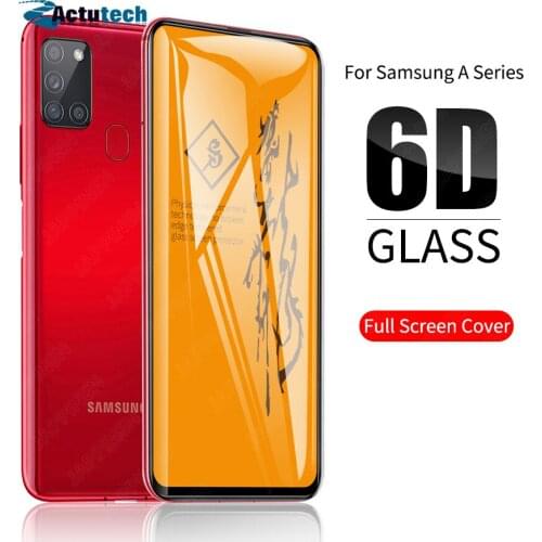 6D Full Glue Cover Tempered Glass For Samsung Galaxy A11 A12 A21S A31 A41 A51 A71 A01 A20S A30S Glass Screen Protector Film 5G