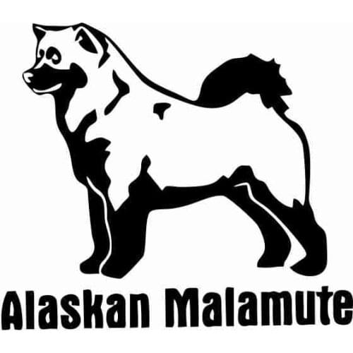 Car Stickers & Motorcycle Shape Stickers. Personalized Alaskan Malamute Reflective Decals for Honda Ford,14cm *11cm