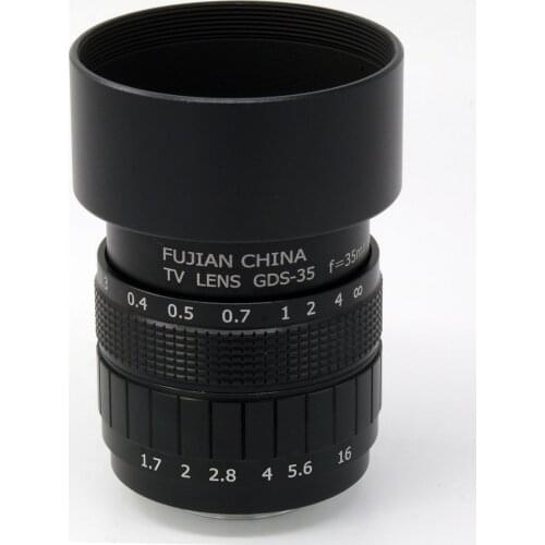 35mm f1.7 CCTV Lens with Lens Hood for Sony NEX-5 NEX-7 A5000 A6000 A6300 A6500