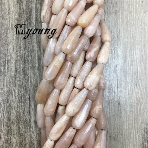 Hot Sale Teardrop Sunstone Beads,Natural Pink Gem Stone, Drilled Jewelry Making Findings, 5 Strands/lot MY1599