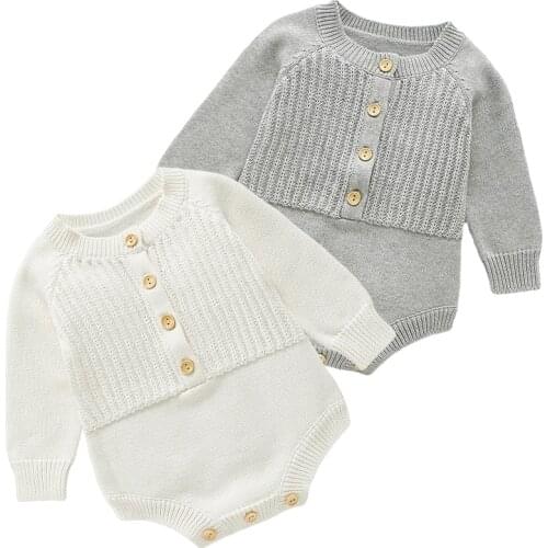 Baby Knitted Romper Baby Girl Romper Autumn New Born Boys Long Sleeve Newborn Baby Clothes Infant Baby Jumpsuits Girl Overall