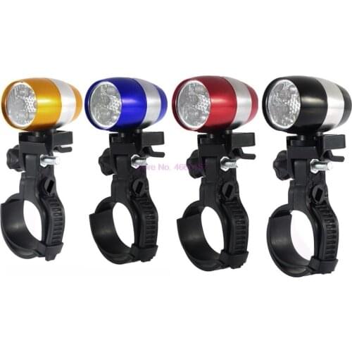 By DHL 100pcs Waterproof Ultra Bright 6 LED Bicycle Bike Front White Head Light Aluminium Alloy Mini Safety Cycling Flashlight