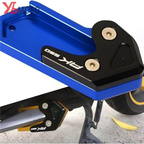 For KYMCO AK550 2017 2018 2019 2020 Top brands Motorcycle Kickstand Extension Side Stand Plate Enlarger Logo ak 550