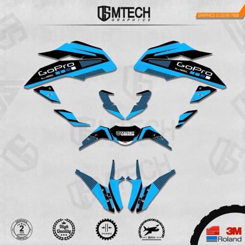 DSMTECH Customized Team Graphics Backgrounds Decals 3M Custom Stickers For 2017 2018 2019 2020 DUKE125 390 008