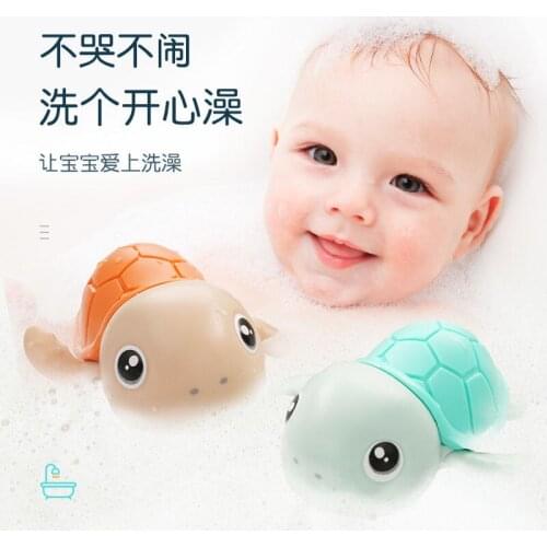 Bath Toys Baby Water Chain Clockwork Cute Cartoon Animal Tortoise Infant Swim Kids Beach Bath Toys