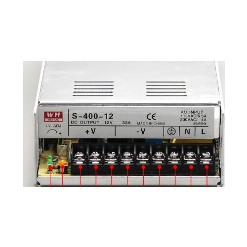 Import material 400W switching power supply 12V33A monitoring camera power supply LED lamp with power source S-400-12