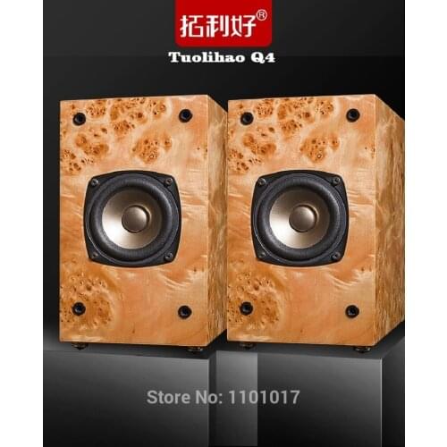 TUOLIHAO Q4 Full Range One drive Speakers HIFI EXQUIS Real Wood Veneer Piano paint Bookself Speakers