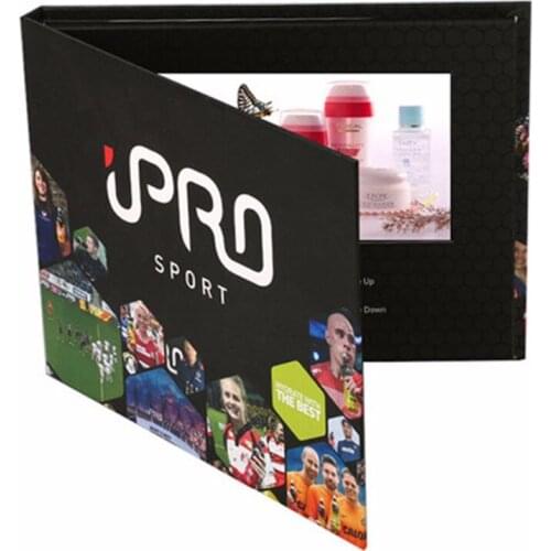 Hot sale hardcover 7inch hd Screen Brochure Universal Fashion Design Video Greeting Cards