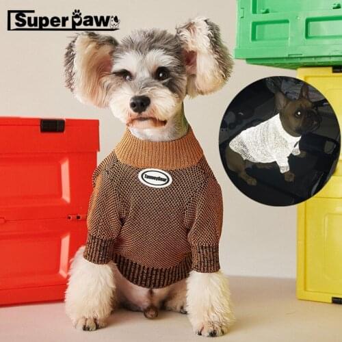 Fashion Reflective Dog Sweater Clothes Winter Warm Pet Hoodie French Bulldog Pug Schnauzer Jacket Coat Small Medium Dogs YHC46