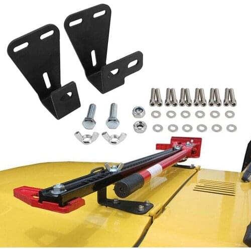 NewHigh Lift Jack Mount Hinge Mounting Hood Bracket Hi-Lift Jack for Jeep Wrangler CJ 1944-1986 / YJ 1987-1995 / TJ 1997-2006 (P