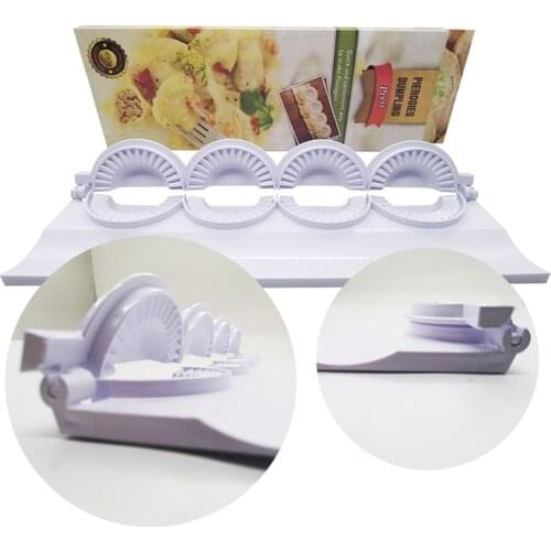 2021 New DIY Pierogies Dumplings Maker Mold 4holes Household KitchenTools Fondant Tool Cake Decoration Tools Mousse Chocolate