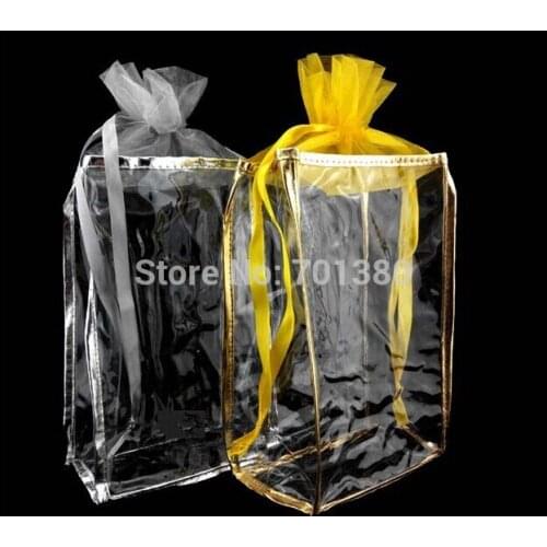 Wholesale 12*17*6cm Golden and silver clear pvc packing bag gift cosmetic bag, size:12*17*6cm Fast Free shipping 200piece\lot