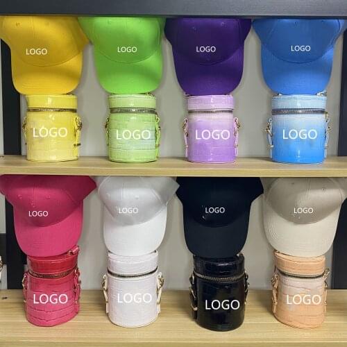 Luxury Designer Brands Handbags Matching NY Purse and Hat Pack Set Women Handbag Purse Hat Set